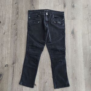 [Truth Substance Common Sense] 36x30 Black Moto Jeans